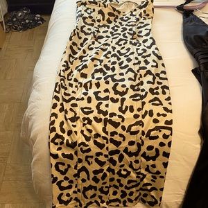 Cheetah print slim fitting dress from Spain